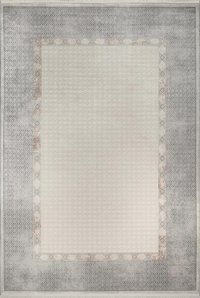 Kreasyon Halı Mazzini 1477 Gri 7 mm Akrilik Yumuşak Yıkanabilir İnce Kaymaz Dikdörtgen Makine Dokuma Salon Halısı 160x160 cm
