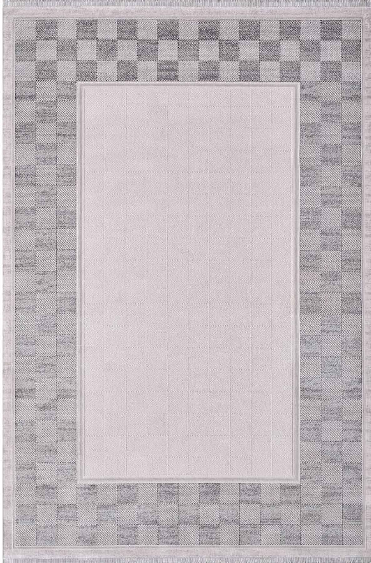 Artemis Halı Mina 09106D Krem 0.8 mm Akrilik Yıkanabilir İnce Kaymaz Jüt Taban Dikdörtgen Makine Dokuma Salon Halısı 80x180 cm