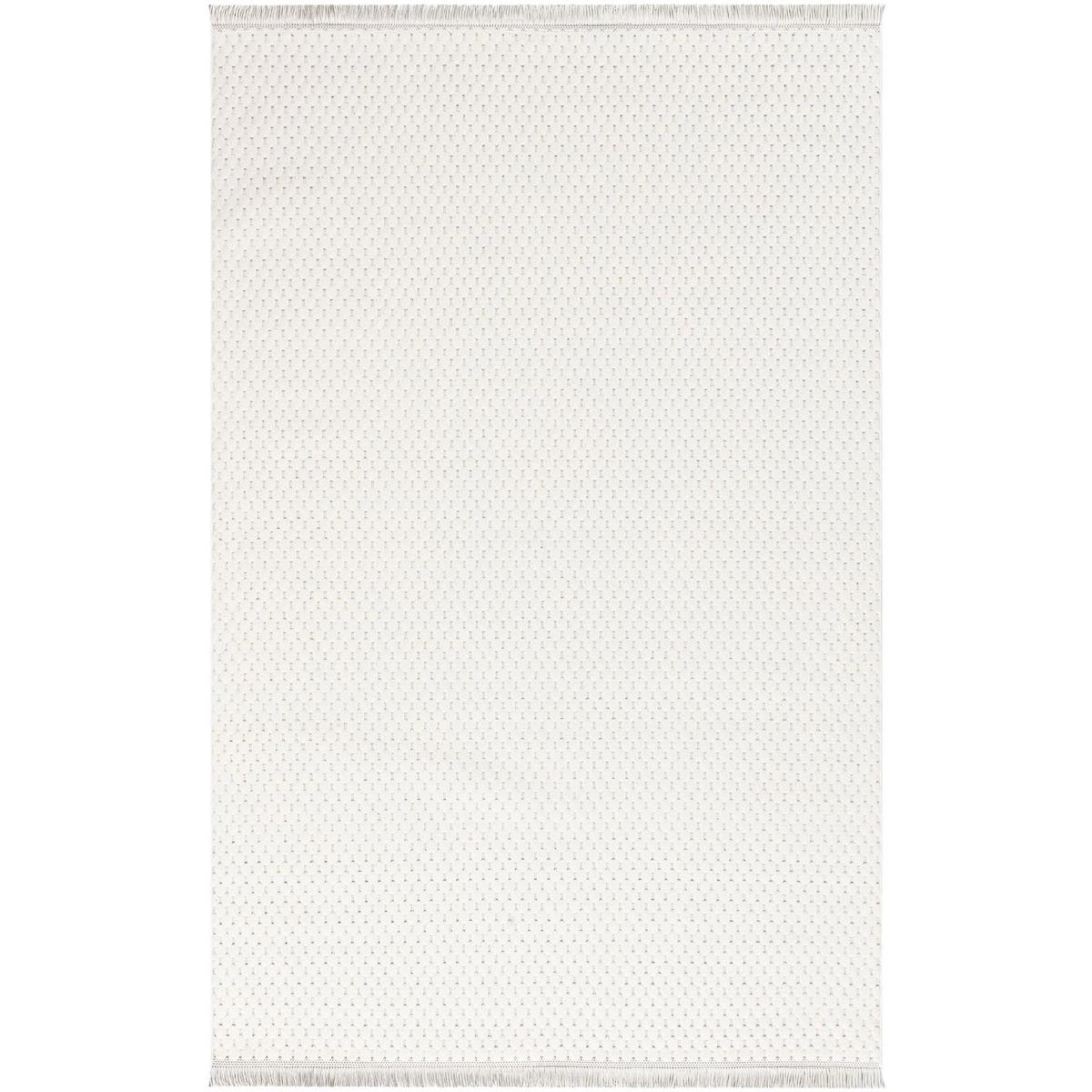 İpek Mekik Halı Duru Risby 1861 Krem 10 mm Polyester Yıkanabilir Orta Kaymaz Dikdörtgen Makine Dokuma Antre-Çocuk Odası-Salon-Yatak Odası Halısı 100x200 cm