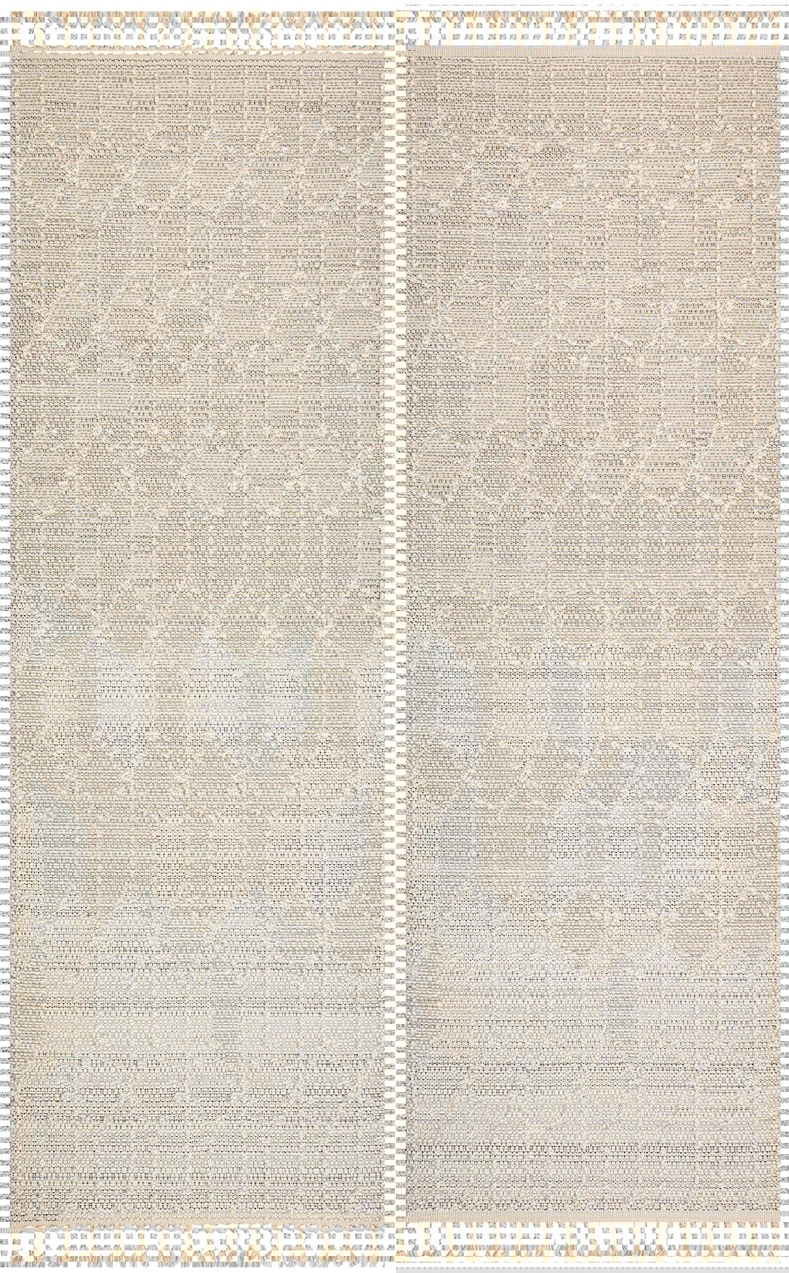 Eko Halı Soho SH03 Krem 6-12 mm Polyester Silinebilir Yıkanabilir Orta Kaymaz Dikdörtgen Makine Dokuma Oturma Odası-Salon Halısı 100x150 cm