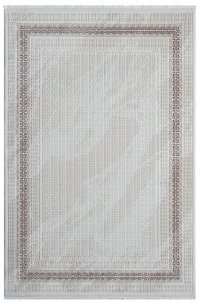 Kreasyon Halı MX001 Krem 8 mm Polyester Yıkanabilir Kalın Dikdörtgen Makine Dokuma Salon Halısı 125x200 cm