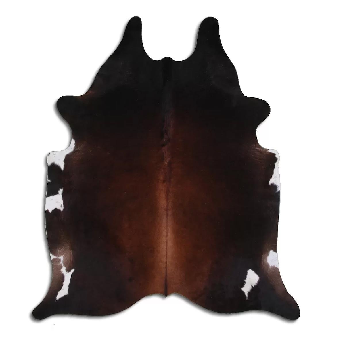 Fiesta Leather Art 66115 Krem 51 mm Deri Toz Tutmaz Yıkanabilir İnce Kaymaz Deri Taban Oval Makine Dokuma Salon Halısı 140x160 cm