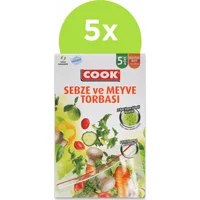 Cook Büyük Kilitli Buz Dolabı Poşeti 5x5 Adet