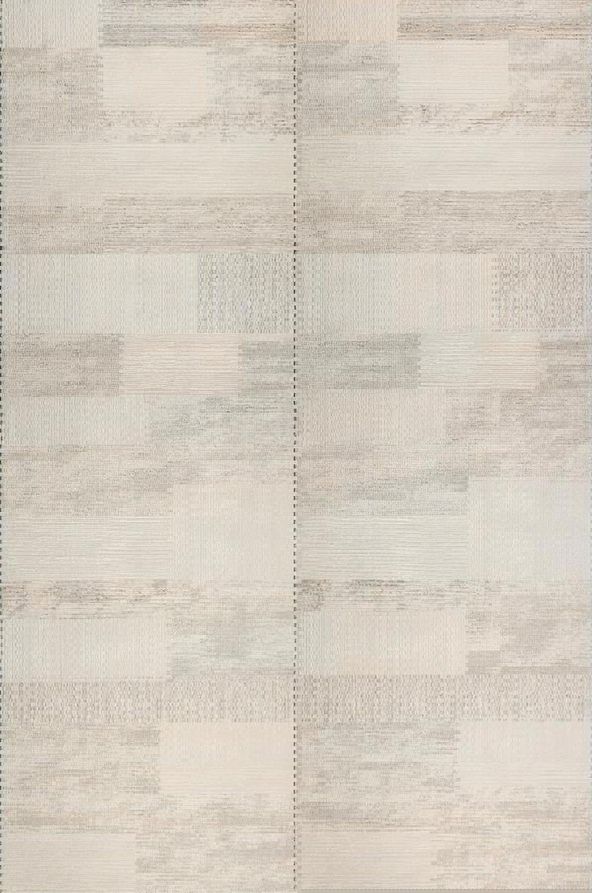 Sanat Halı Mira 3572 Krem 8 mm Akrilik Antibakteriyel Yıkanabilir Kalın Kaymaz Lateks Taban Dikdörtgen Makine Dokuma Salon Halısı 140x200 cm