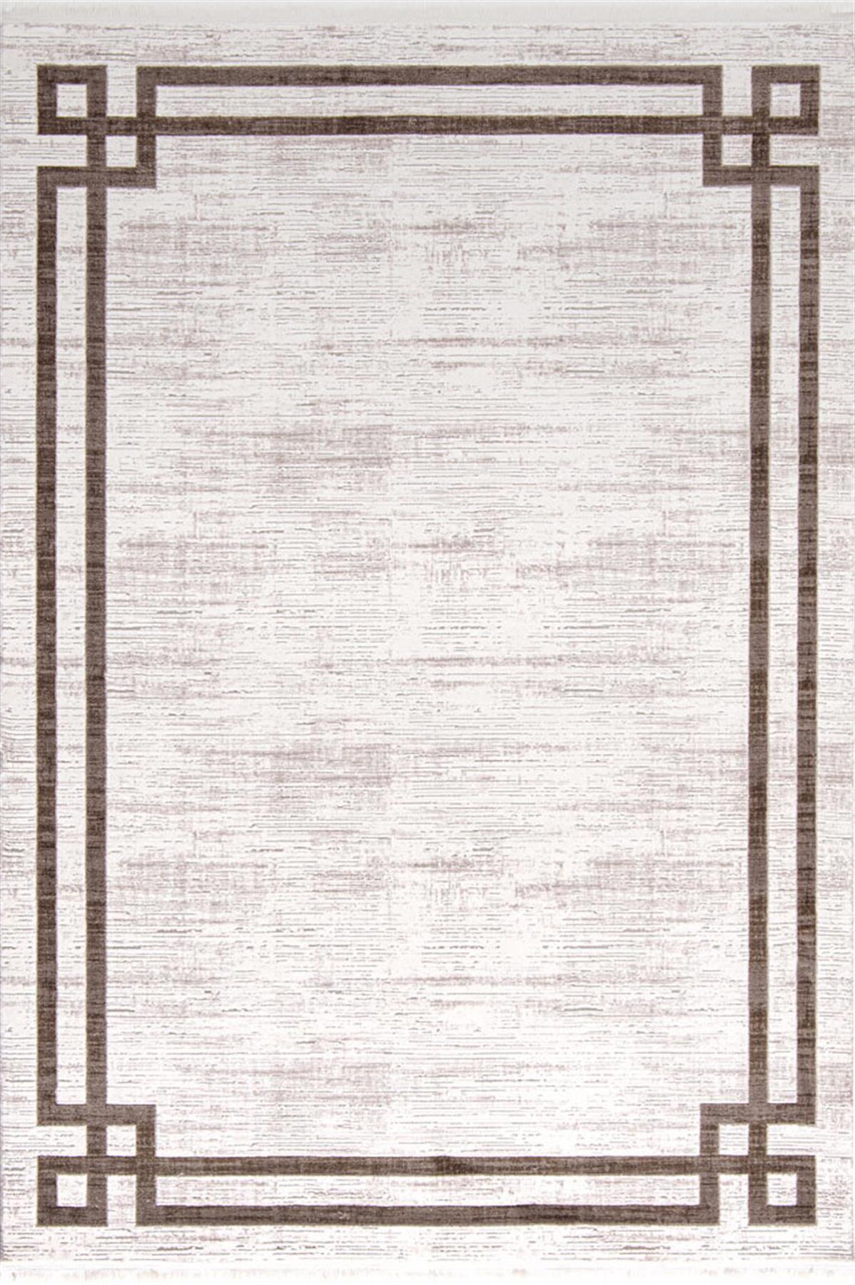 Enti Halı Miras 6813 Kahverengi 11 mm Akrilik Silinebilir Yıkanabilir Orta Dikdörtgen Makine Dokuma Salon Halısı 160x230 cm