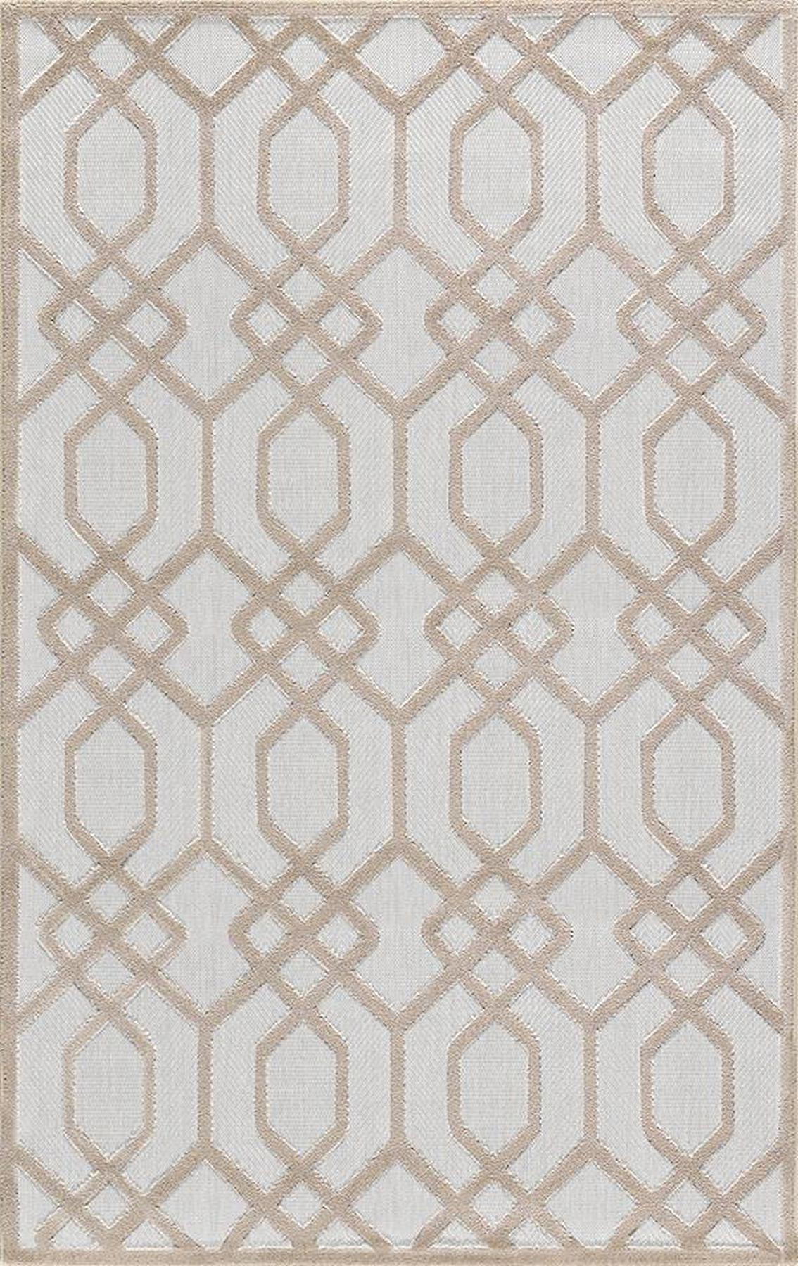Merinos Launge 54094 Kahverengi 6 mm Polyester Yıkanabilir İnce Kaymaz Geometrik Dikdörtgen Makine Dokuma Salon Halısı 100x200 cm