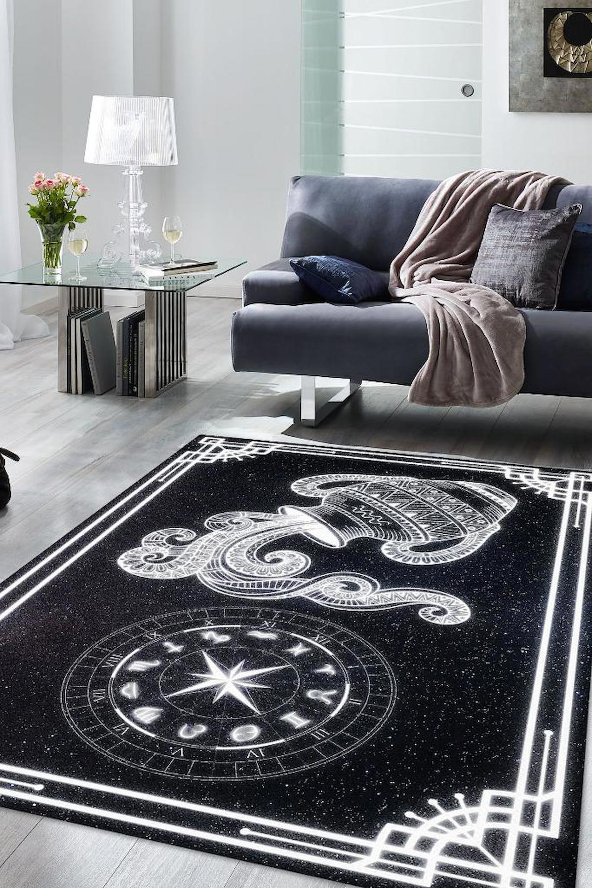 Homshtag Kova Burcu Krem 4 mm Pamuk Antistatik Yıkanabilir İnce Kaymaz Dikdörtgen Makine Dokuma Salon Halısı 200x290 cm