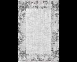 Royal Halı Mystic QM01D Beyaz-Gri 6 mm Akrilik Antibakteriyel Yıkanabilir Kalın Kaymaz Lateks Taban Dikdörtgen Makine Dokuma Salon Halısı