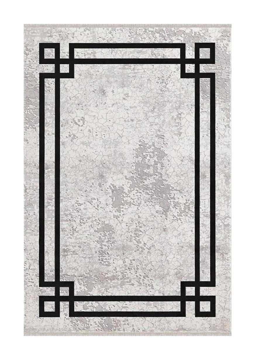 Merinos Therapy 33260 Gri 12 mm Akrilik Antibakteriyel Yıkanabilir İnce Kaymaz Dikdörtgen Makine Dokuma Salon Halısı 120x180 cm
