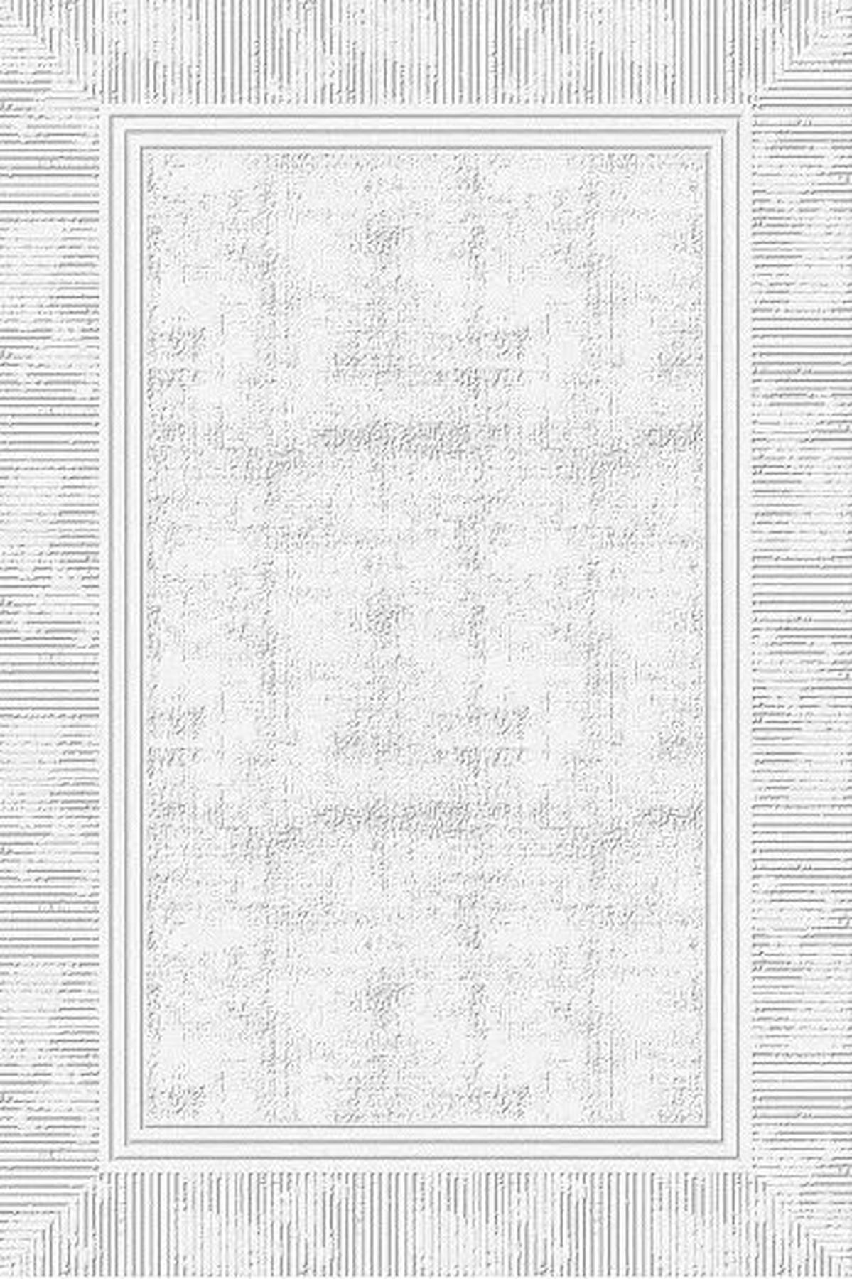 Kreasyon Halı Universal UV003 Krem Yıkanabilir Kalın Pamuk Taban Dikdörtgen Makine Dokuma Salon Halısı 160x230 cm