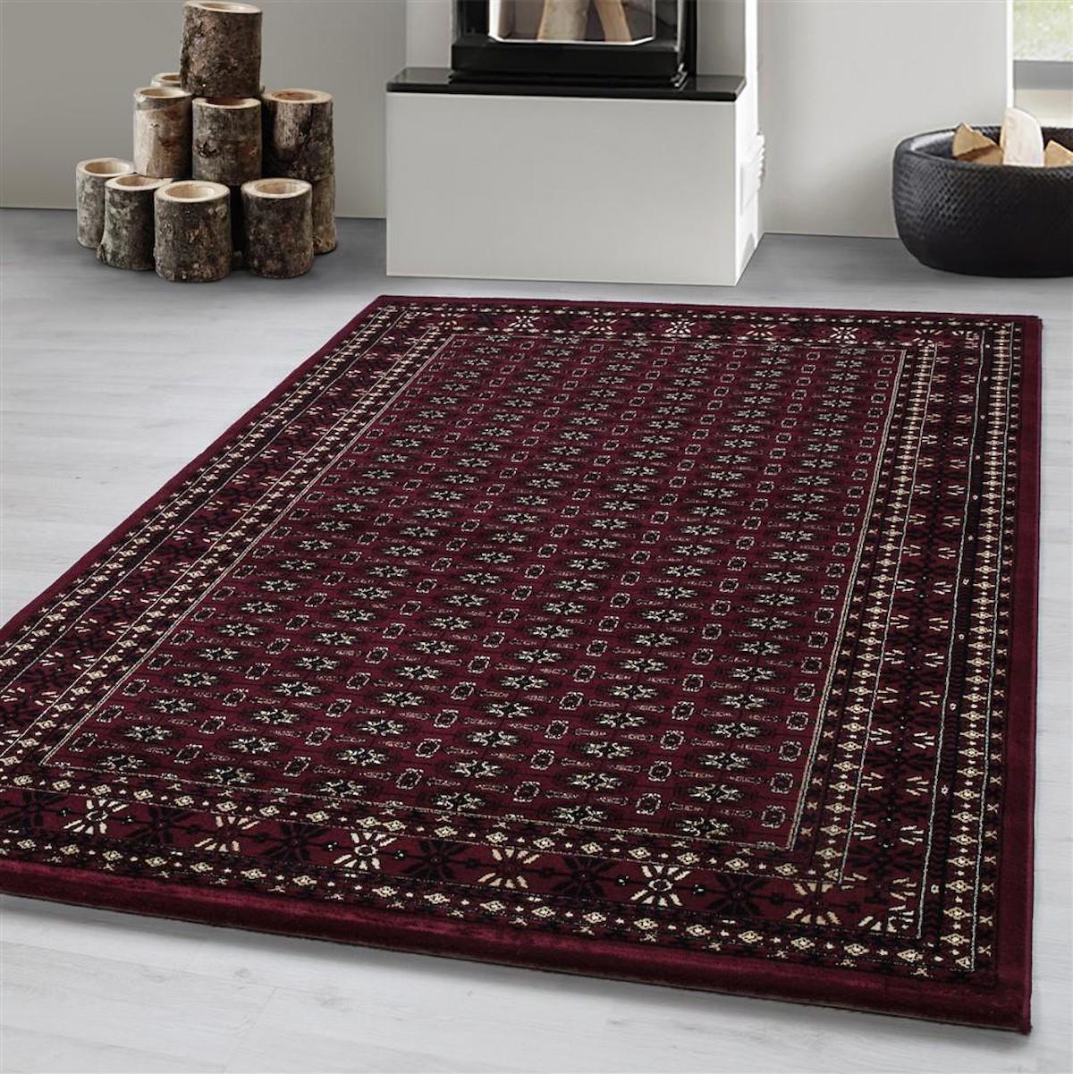 Red Halı Çok Renkli 11 mm Polipropilen Yıkanabilir Kalın Jüt Taban Dikdörtgen Makine Dokuma Salon Halısı 80x150 cm