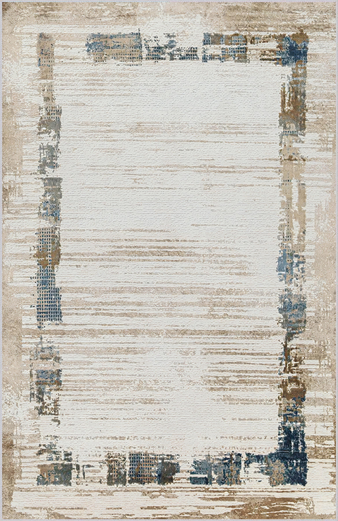 Rovigo Home RVG0757 Çok Renkli 8 mm Polyester Antibakteriyel-Leke Tutmaz-Toz Tutmaz Yıkanabilir İnce Kaymaz Dot Taban Dikdörtgen Makine Dokuma Salon Halısı 100x200 cm