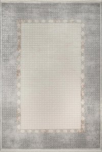 Kreasyon Halı Mazzini 1477 Gri 7 mm Akrilik Yalıtıma Yardımcı Yıkanabilir İnce Kaymaz Pamuk Taban Dikdörtgen Makine Dokuma Salon Halısı 133x190 cm