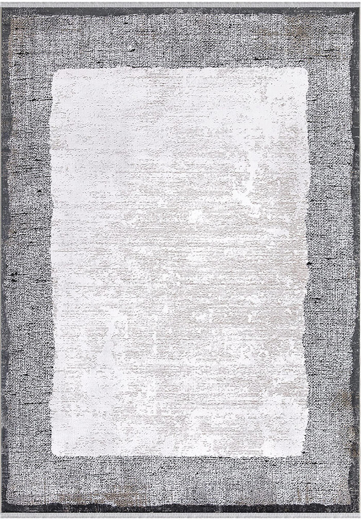 İpek Home Roxanne 17186 Gri 8 mm Akrilik Yıkanabilir İnce Kaymaz Pamuk Taban Dikdörtgen Makine Dokuma Antre-Çocuk Odası-Salon-Yatak Odası Halısı 160x230 cm
