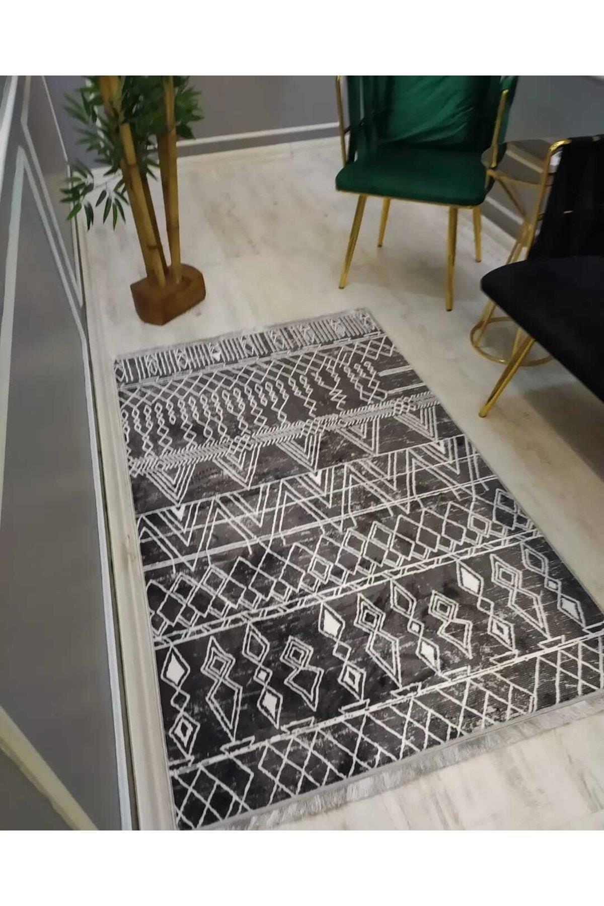 Sarar Çok Renkli 0.7 mm Pamuk Yıkanabilir Kaymaz Taban Dikdörtgen Makine Dokuma Halı 160x230 cm