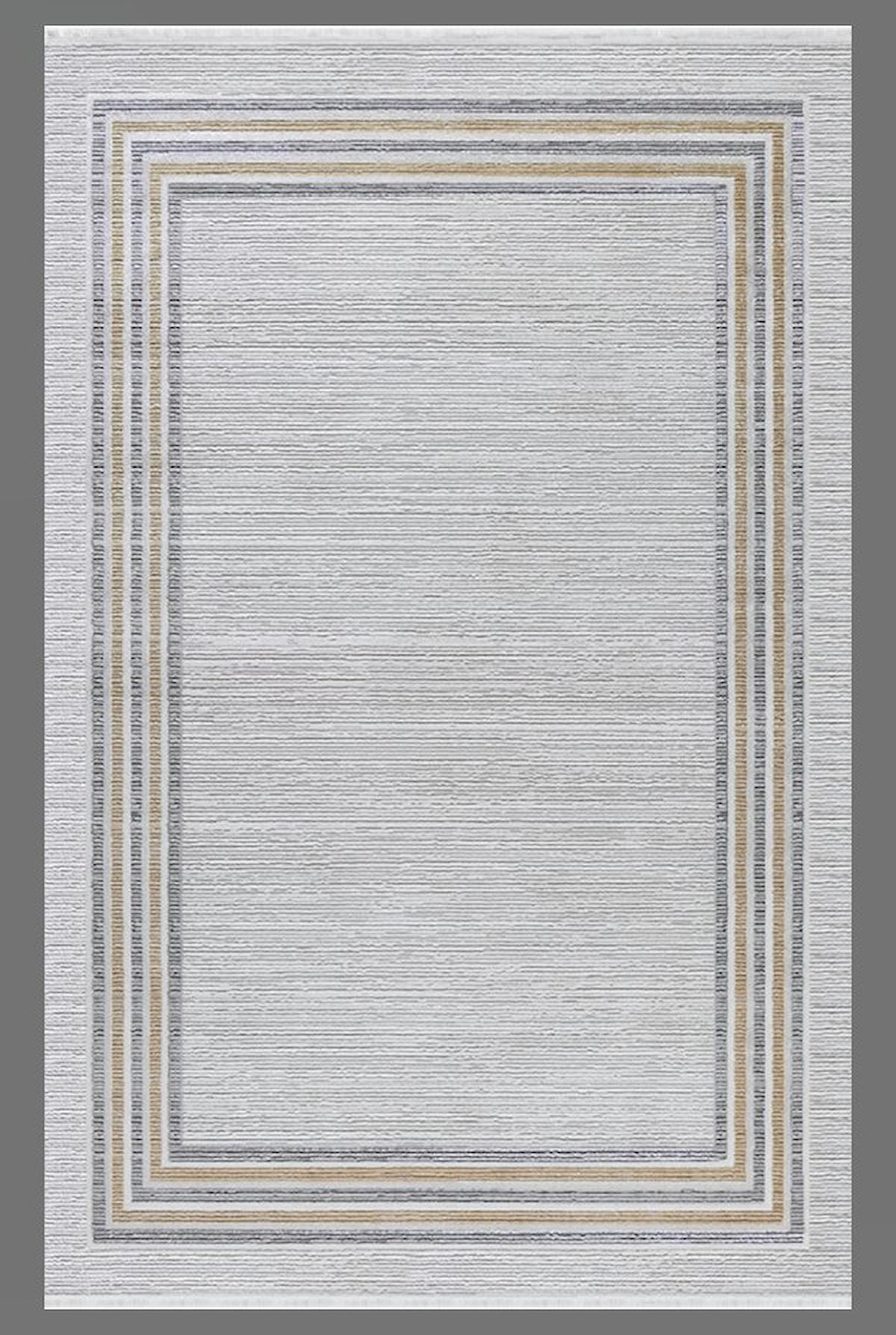 Padişah Santo Krem 8 mm Akrilik Yıkanabilir İnce Kaymaz Dikdörtgen Makine Dokuma Salon Halısı 80x500 cm