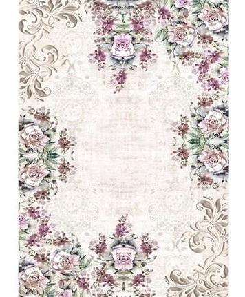 Eko Halı Garden GR1801 Krem Silinebilir Yıkanabilir Kaymaz Dikdörtgen Makine Dokuma Salon Halısı 200x290 cm