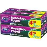 Parex Orta Buz Dolabı Poşeti 80 Adet