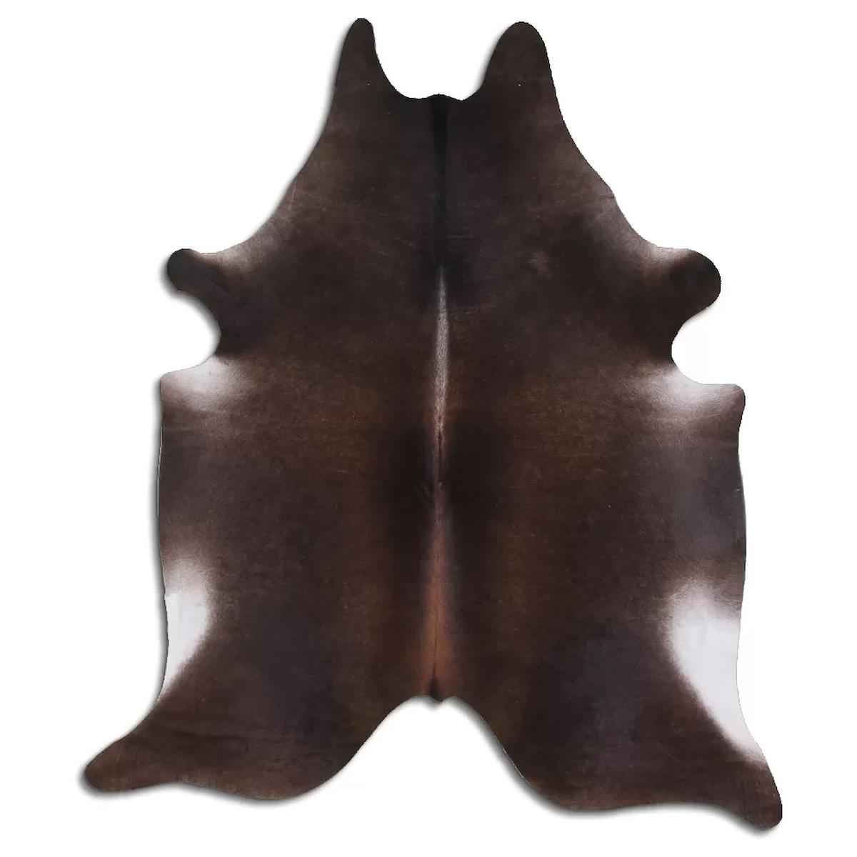 Fiesta Leather Art 64638 Krem 51 mm Deri Toz Tutmaz Yıkanabilir İnce Kaymaz Deri Taban Oval Makine Dokuma Salon Halısı 180x200 cm