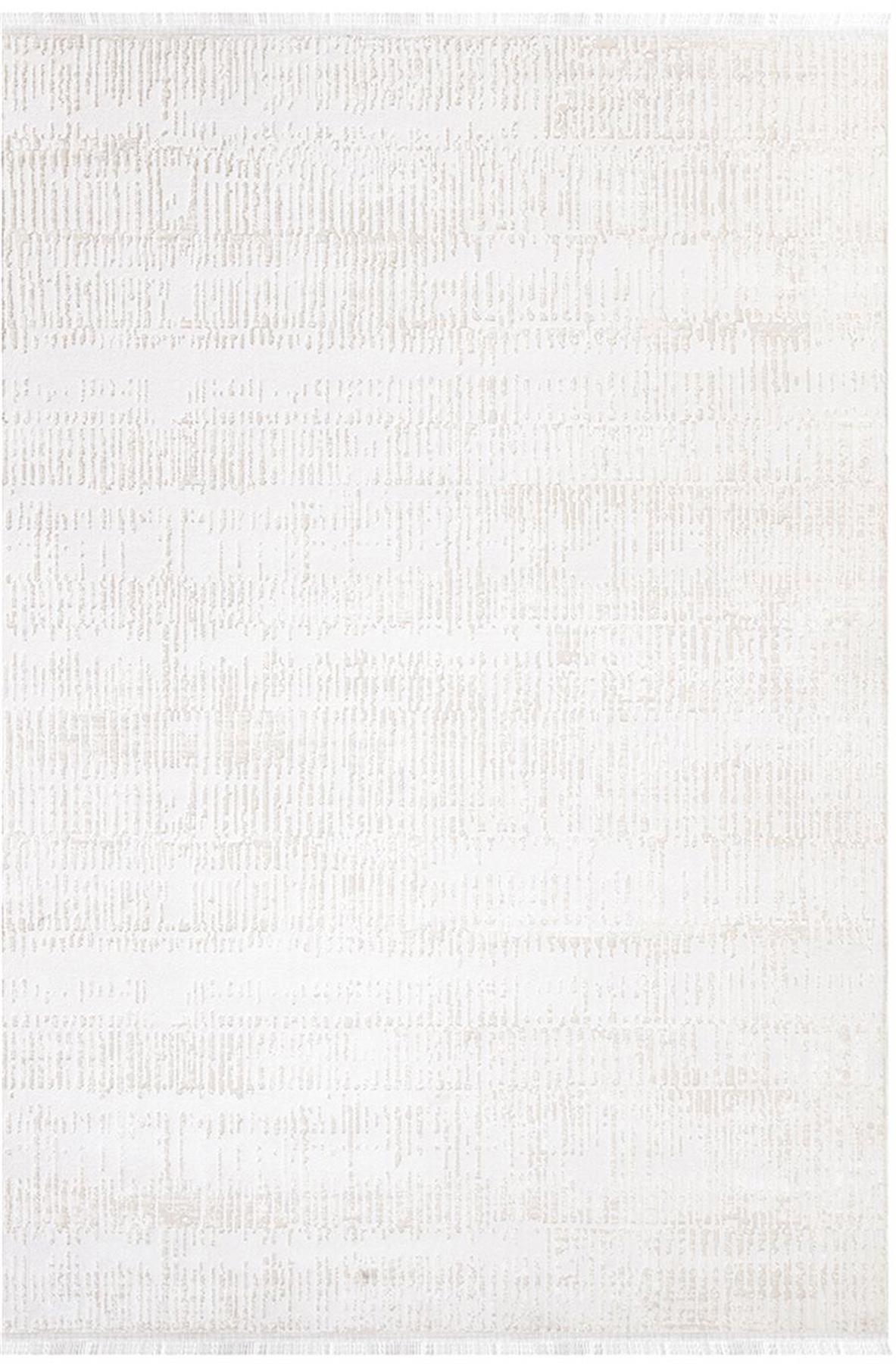İpek Mekik Halı Filiya 11301 Krem 8 mm Akrilik Yıkanabilir Orta Kaymaz Pamuk Taban Dikdörtgen Makine Dokuma Antre-Çocuk Odası-Salon-Yatak Odası Halısı 120x180 cm