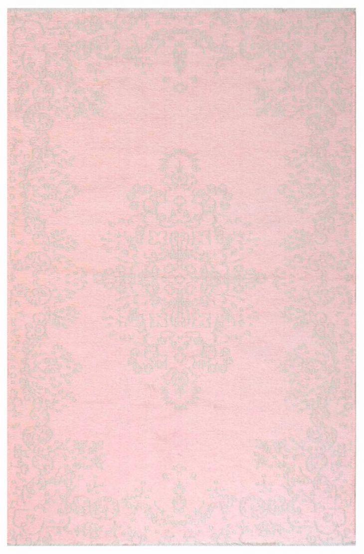 Moretti Moretti Side 003 Pembe 1 mm Akrilik Antibakteriyel Yıkanabilir İnce Kaymaz Dikdörtgen Makine Dokuma Salon Halısı 100x300 cm