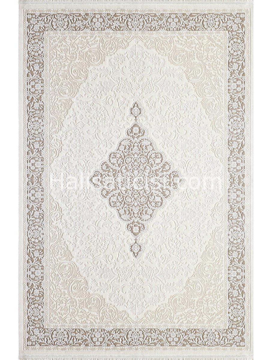 Gümüşsuyu Esiliva 11314 Kahverengi - Krem 8 mm Akrilik-Viskon Toz Tutmaz Yıkanabilir İnce Kaymaz Dikdörtgen Makine Dokuma Salon Halısı 100x100 cm