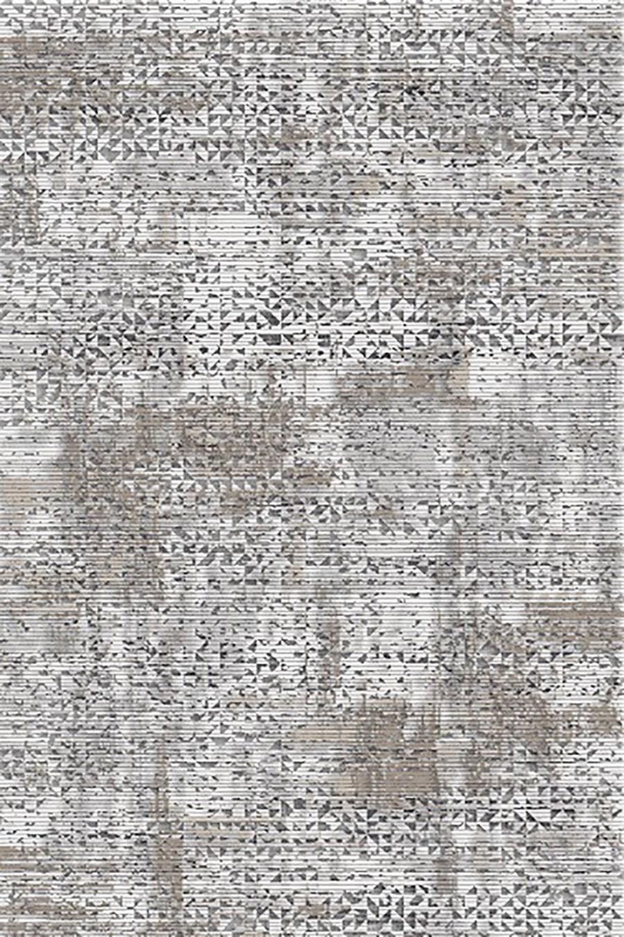 Kreasyon Halı Vavien 1379 Gri 8 mm Polyester Yalıtıma Yardımcı Yıkanabilir İnce Kaymaz Pamuk Taban Dikdörtgen Salon Halısı 200x290 cm