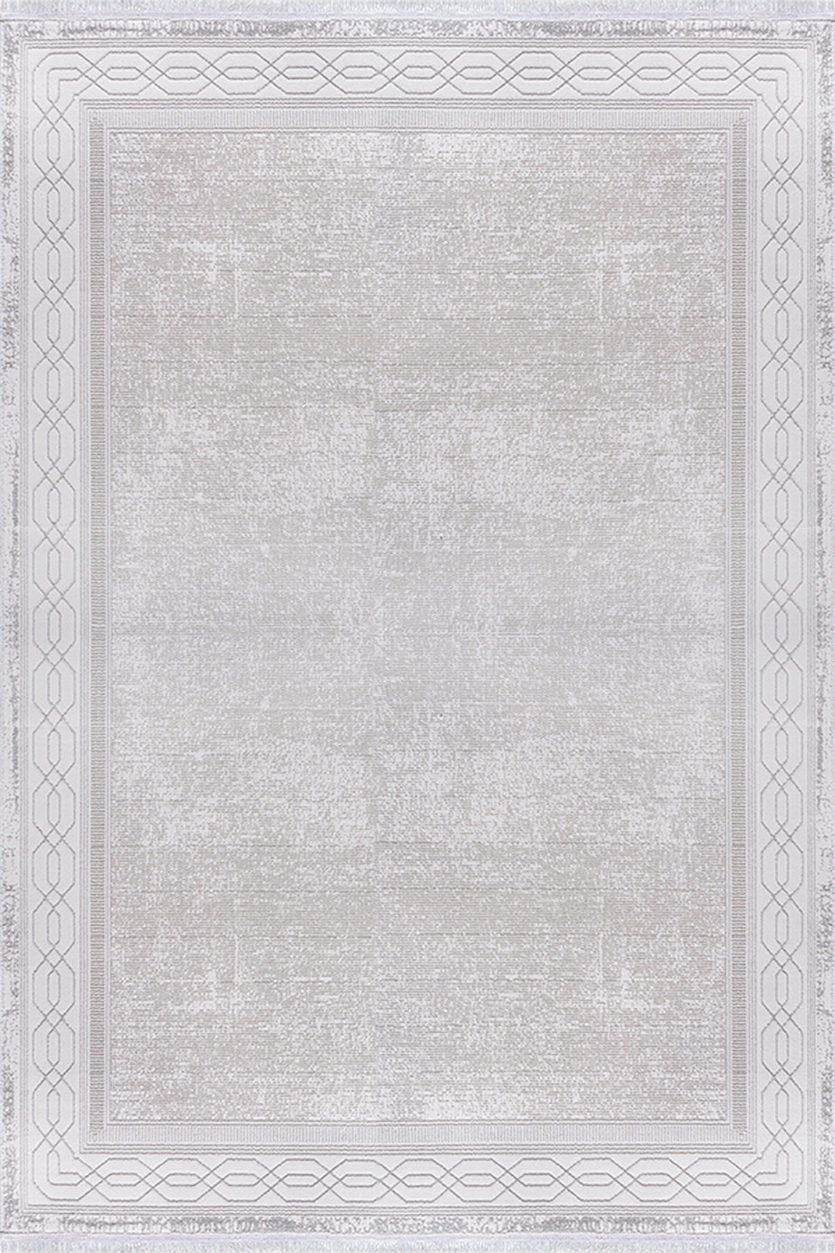 Dinarsu Despina 63520 Gri 10 mm Akrilik Antialerjenik Yıkanabilir Orta Kaymaz Dikdörtgen Makine Dokuma Oturma Odası-Salon Halısı 160x235 cm