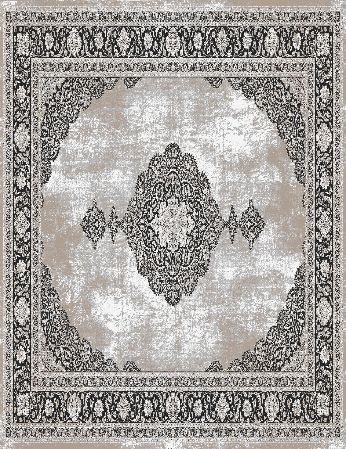 Pierre Cardin Orient RO09C Krem 7 mm Akrilik Yumuşak Yıkanabilir İnce Kaymaz Dikdörtgen Makine Dokuma Salon Halısı 80x100 cm
