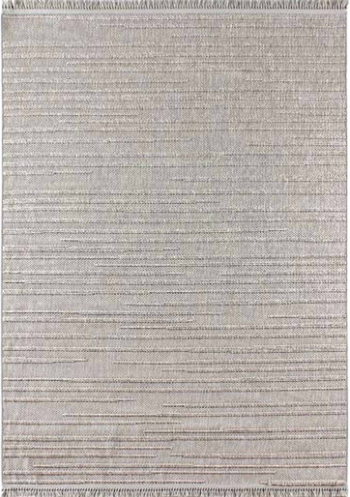 Kreasyon Halı Nossa A0138 Gri 7 mm Polyester Yıkanabilir Dikdörtgen Makine Dokuma Halı 160x235 cm