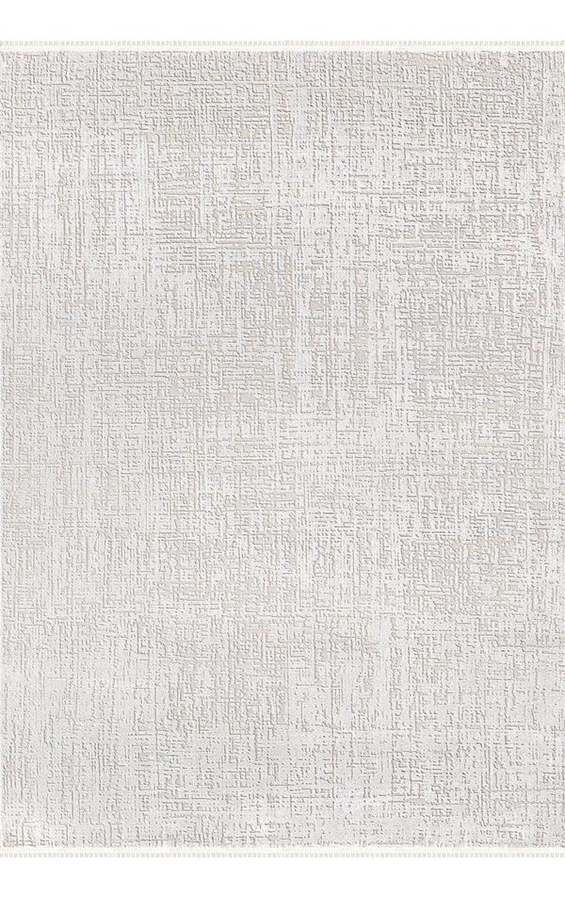 Merinos Bamboo Lavi 34667 Krem 7 mm Akrilik Antialerjenik Yıkanabilir İnce Kaymaz Dikdörtgen Makine Dokuma Salon Halısı 150x250 cm