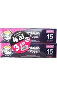 Şahane Pazar vindex Büyük Buz Dolabı Poşeti 4x15 Adet