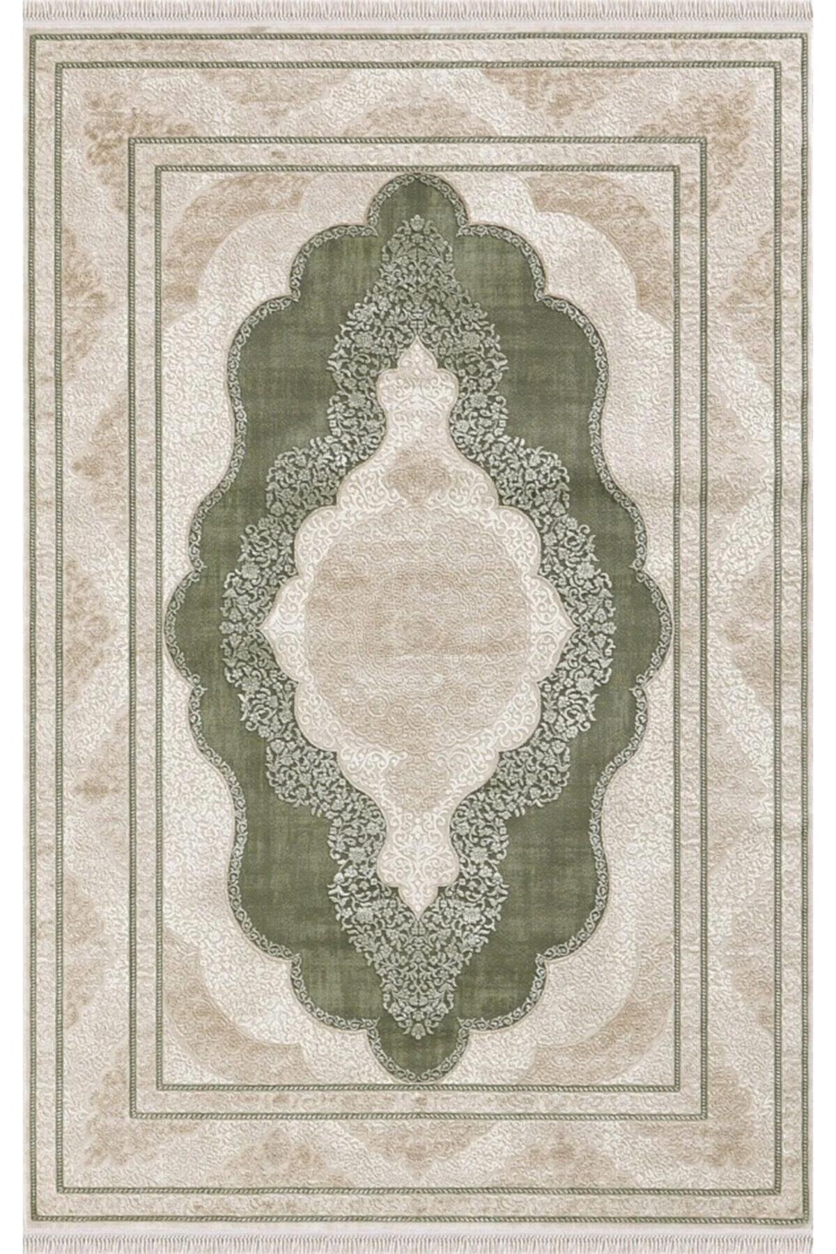 Merinos Rodin 19772 Çok Renkli 11 mm Akrilik Antibakteriyel Yıkanabilir İnce Kaymaz Dikdörtgen Makine Dokuma Salon Halısı 80x500 cm