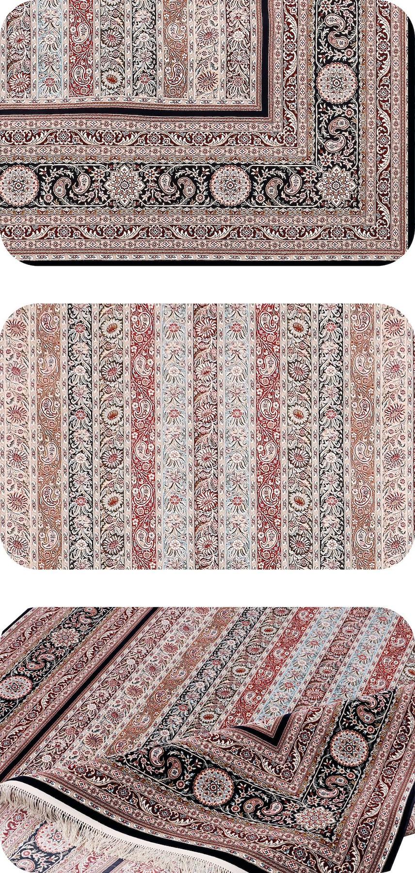 Nexus Majestic 38829 Çok Renkli 6 mm Polyester Antialerjenik Yıkanabilir İnce Dikdörtgen Makine Dokuma Salon Halısı 160x160 cm