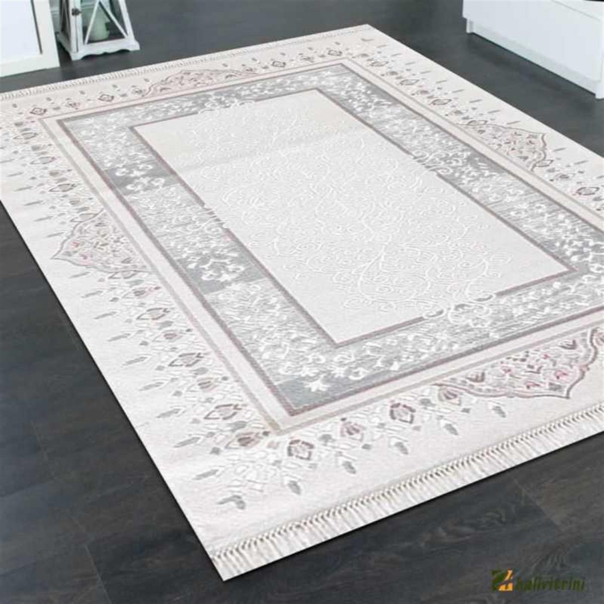 Efsane Halı Ihlara HR002063 Mavi 11 mm Akrilik Silinebilir Yıkanabilir Orta Kaymaz Dikdörtgen Makine Dokuma Salon Halısı 100x150 cm