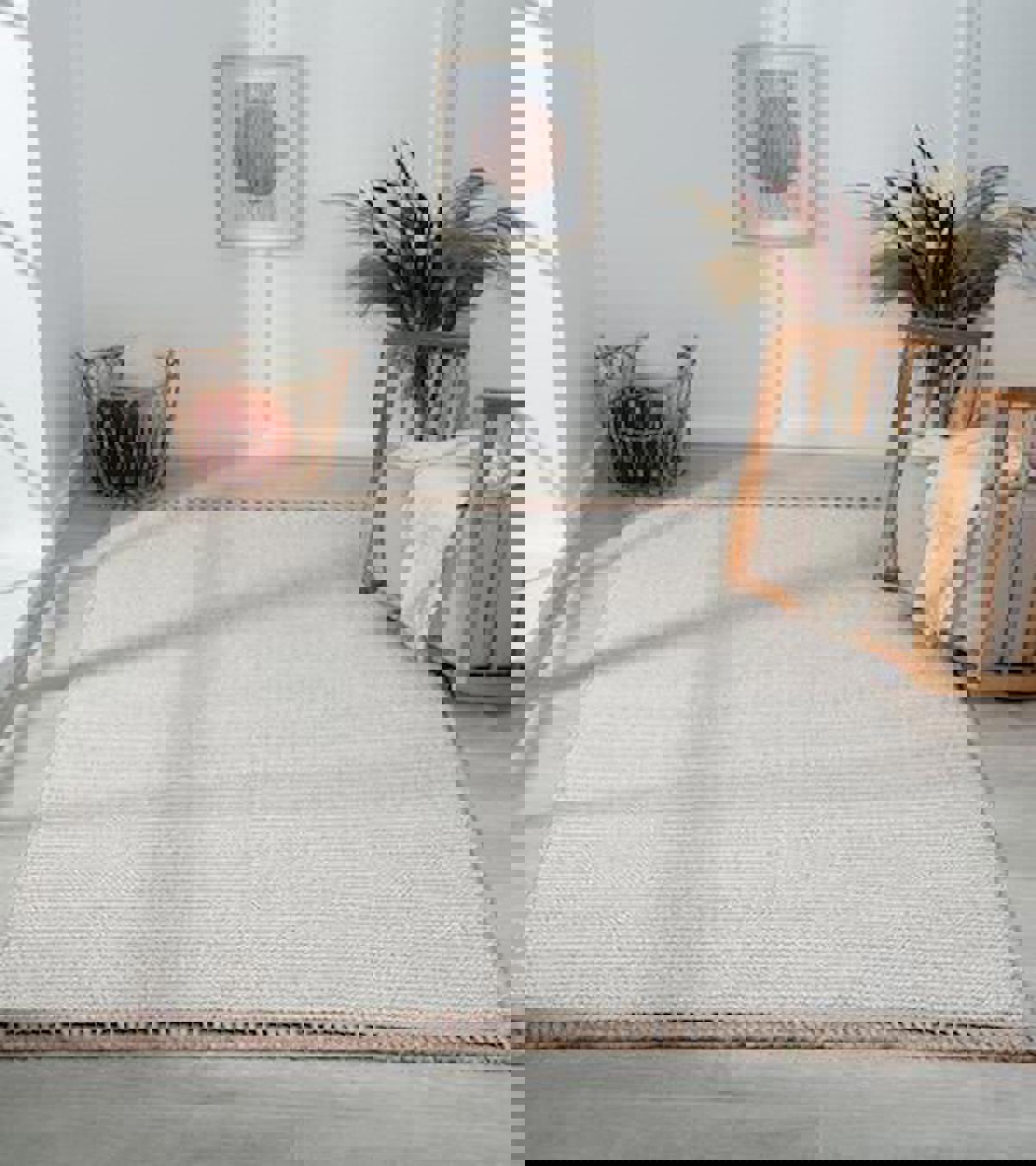 Çam Halı Solo EF005A Bej 9 mm Polyester Silinebilir Yıkanabilir Orta Dikdörtgen Makine Dokuma Salon Halısı 100x200 cm