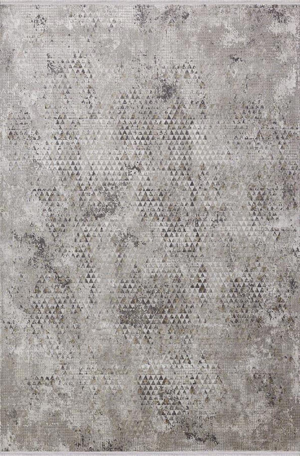 Dinarsu Emphaty 35605 Gri 7 mm Akrilik Silinebilir Yıkanabilir Orta Kaymaz Jüt Taban Dikdörtgen Makine Dokuma Salon Halısı 80x120 cm