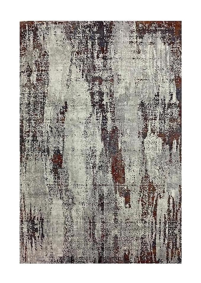 Dinarsu Marmaris MA34113 Gri 12 mm Akrilik Silinebilir Yıkanabilir Orta Kaymaz Dikdörtgen Makine Dokuma Oturma Odası-Salon Halısı 80x120 cm