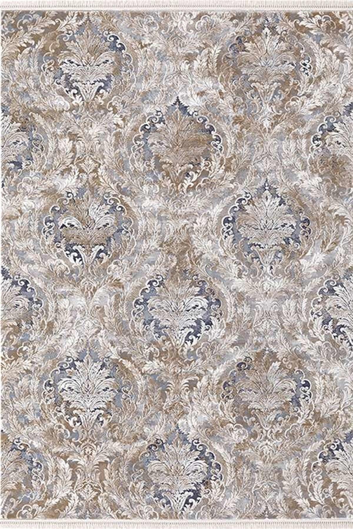 Efsane Halı Esmira 31891 Gri 13 mm Akrilik Silinebilir Yıkanabilir Kalın Kaymaz Dikdörtgen Makine Dokuma Salon Halısı 160x235 cm