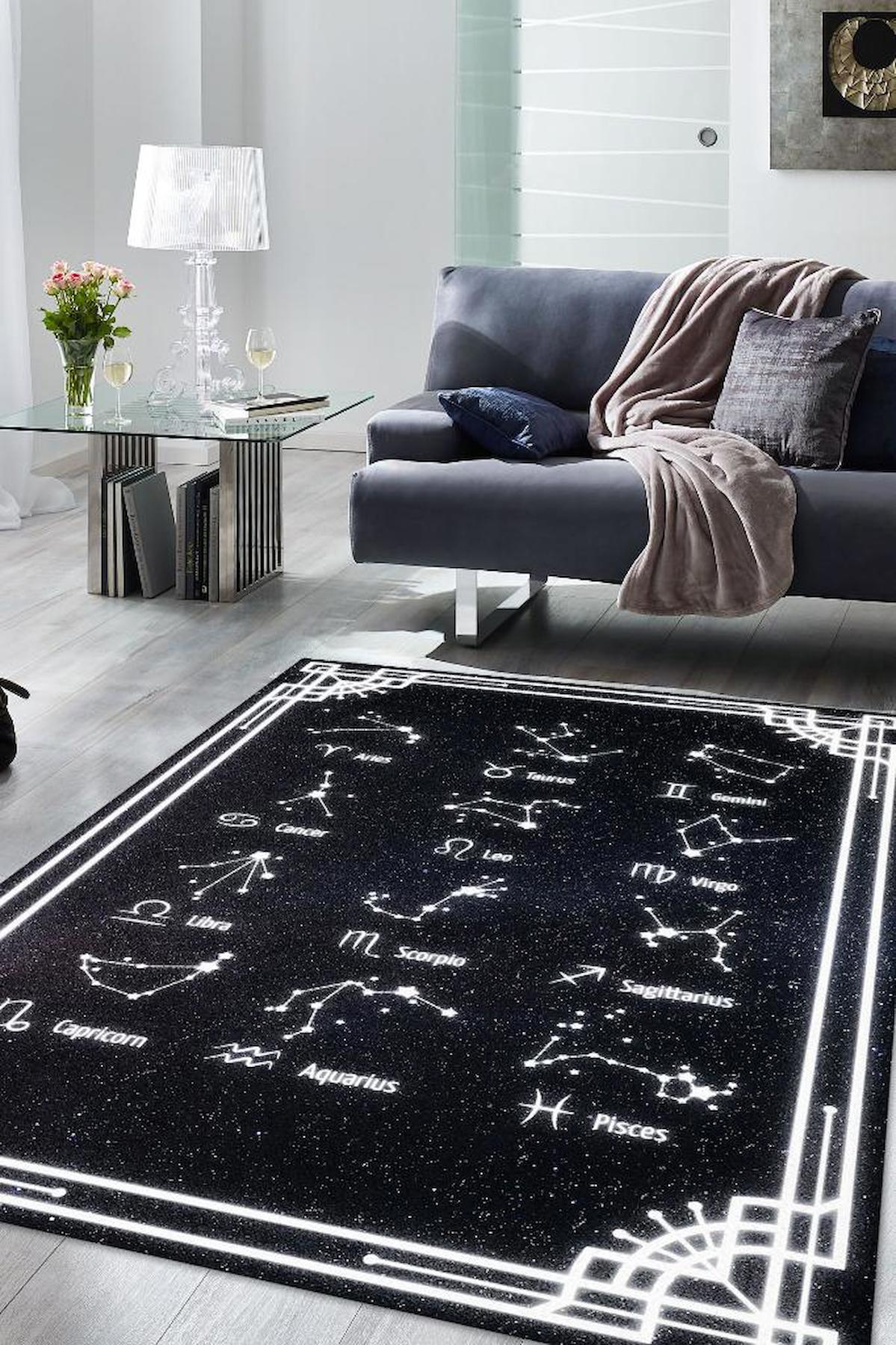 Homshtag Burçular Krem 4 mm Pamuk Antistatik Yıkanabilir İnce Kaymaz Dikdörtgen Makine Dokuma Salon Halısı 200x290 cm