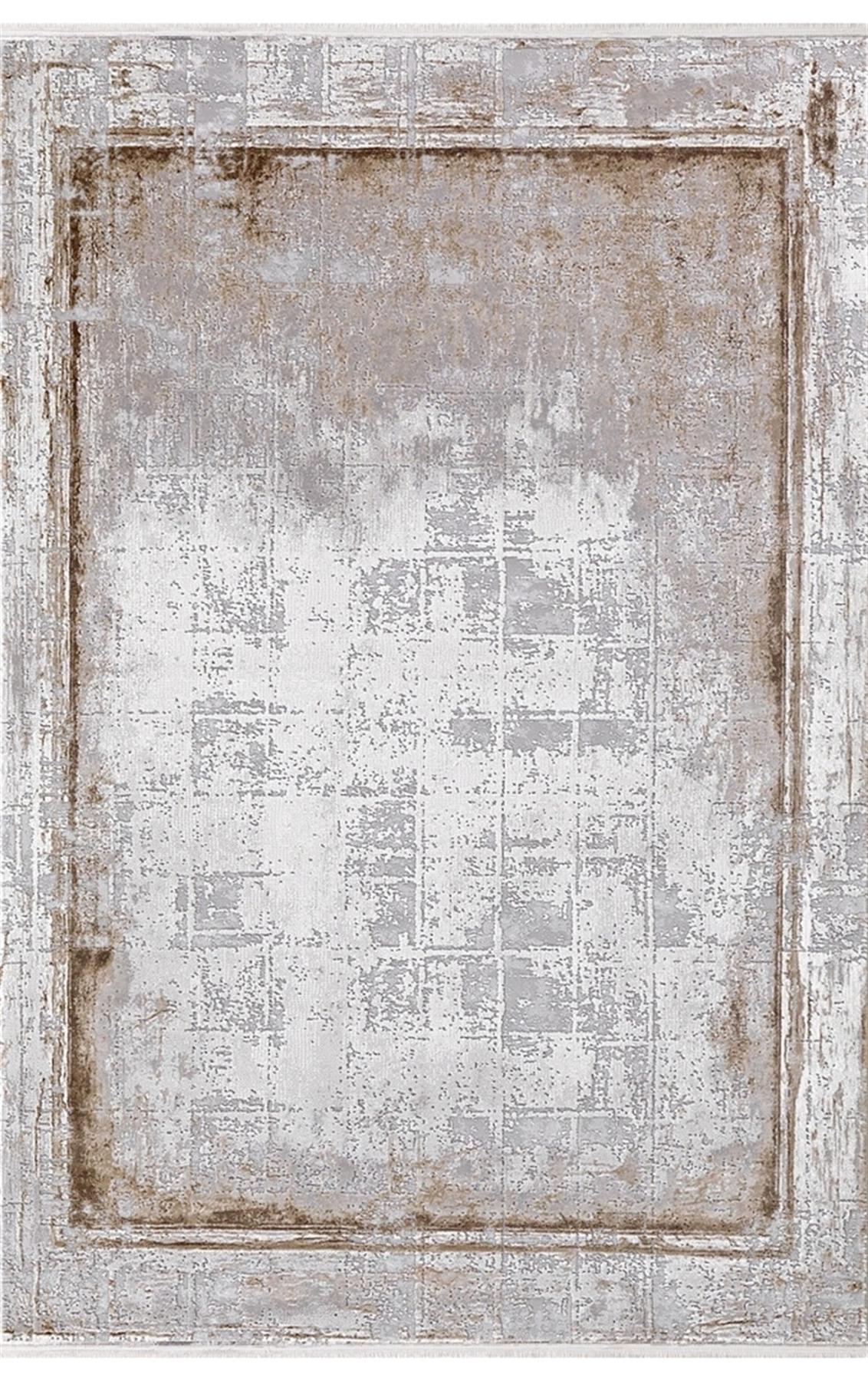 Dinarsu Electra 31974 Kahverengi 11 mm Akrilik Silinebilir Yıkanabilir Orta Kaymaz Dikdörtgen Makine Dokuma Salon Halısı 300x400 cm