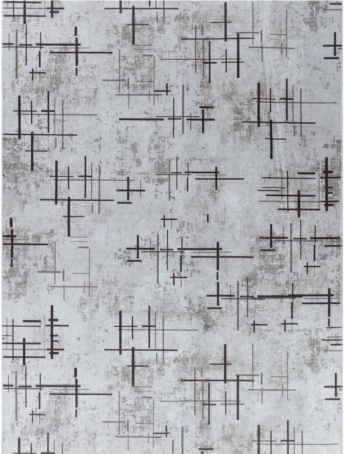 Carpettex Kahverengi 6 mm Polyester Yıkanabilir Orta Kaymaz Taban Dikdörtgen Salon Halısı 200x290 cm