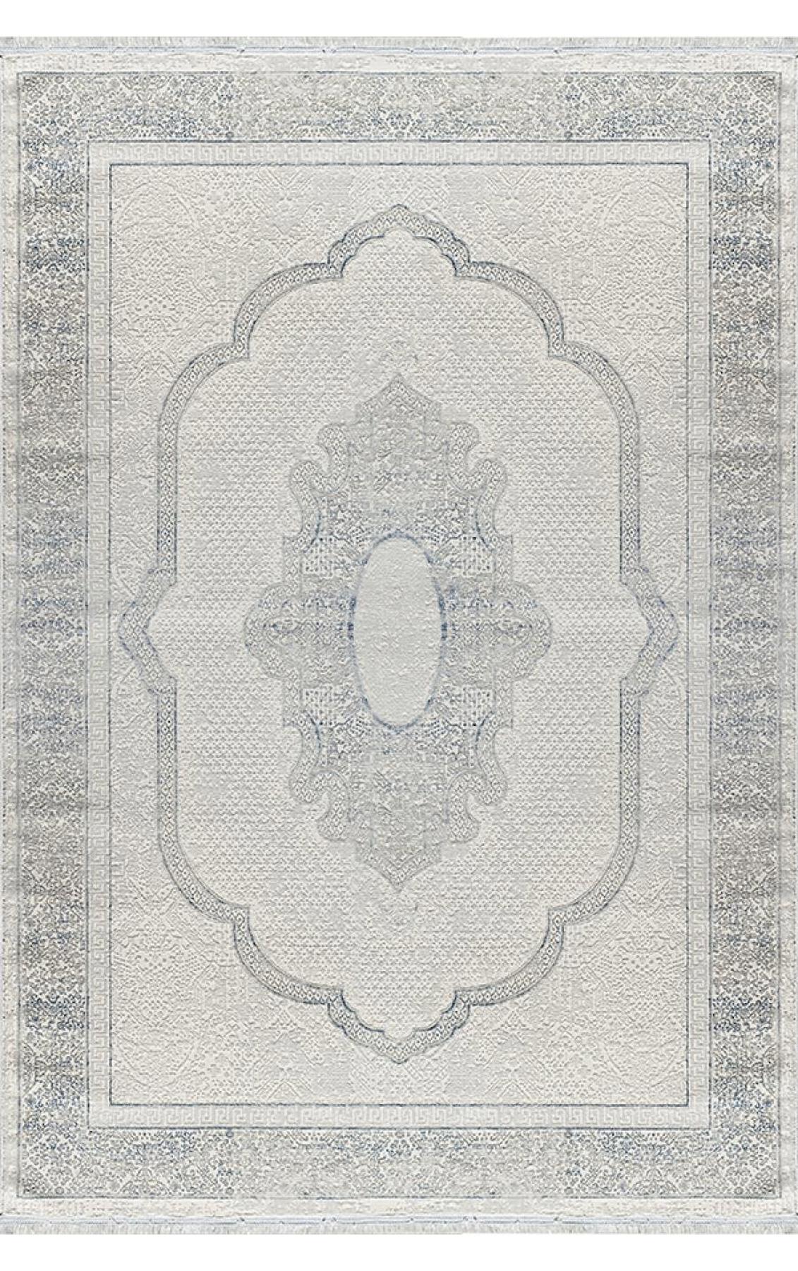 Padişah Aspen 62742 Mavi 6 mm Polyester Toz Tutmaz Yıkanabilir İnce Kaymaz Dikdörtgen Makine Dokuma Salon Halısı 160x230 cm