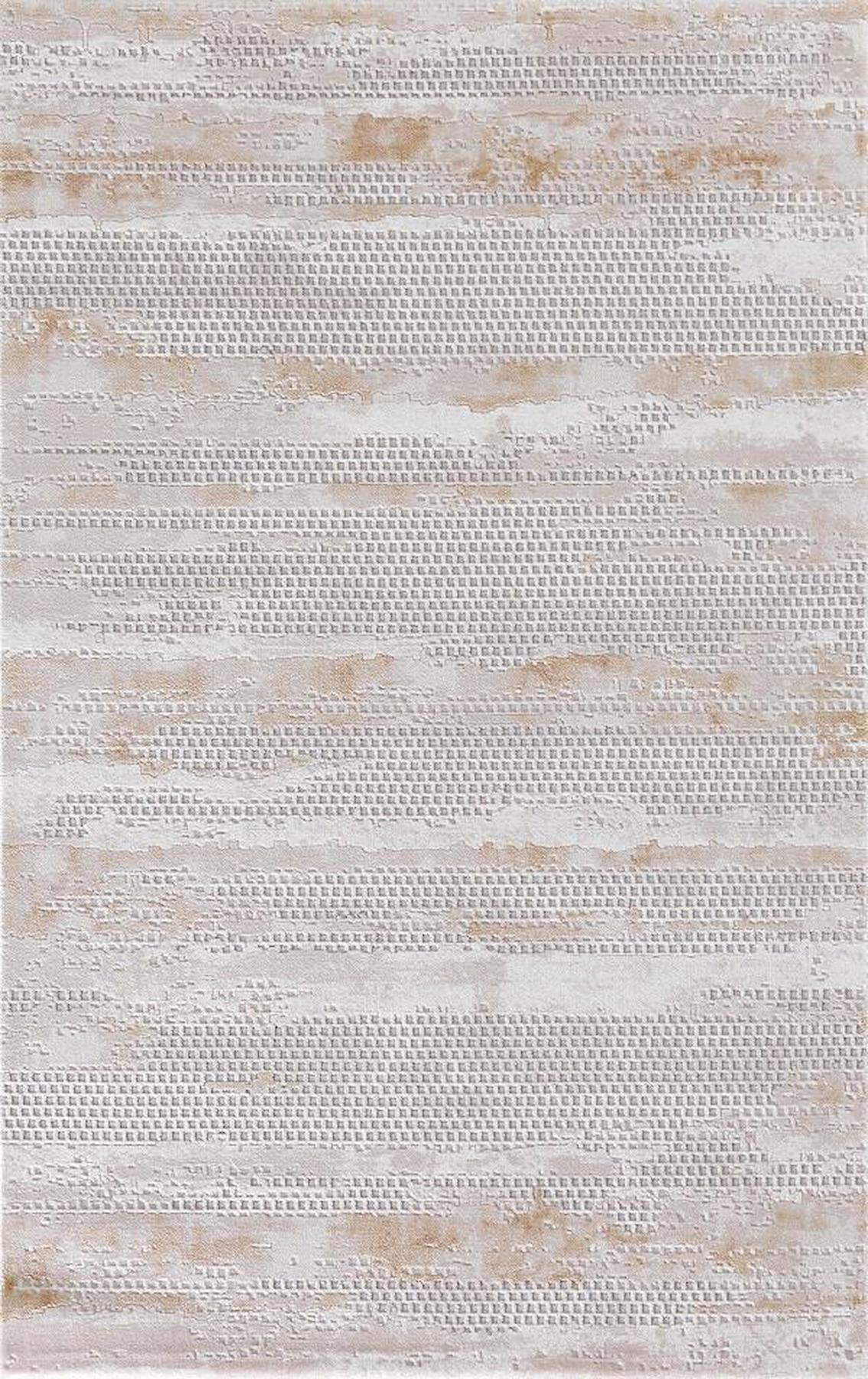 Merinos Urla UL029 Krem 12 mm Akrilik Yıkanabilir Kalın Kaymaz Dikdörtgen Makine Dokuma Salon Halısı 100x150 cm