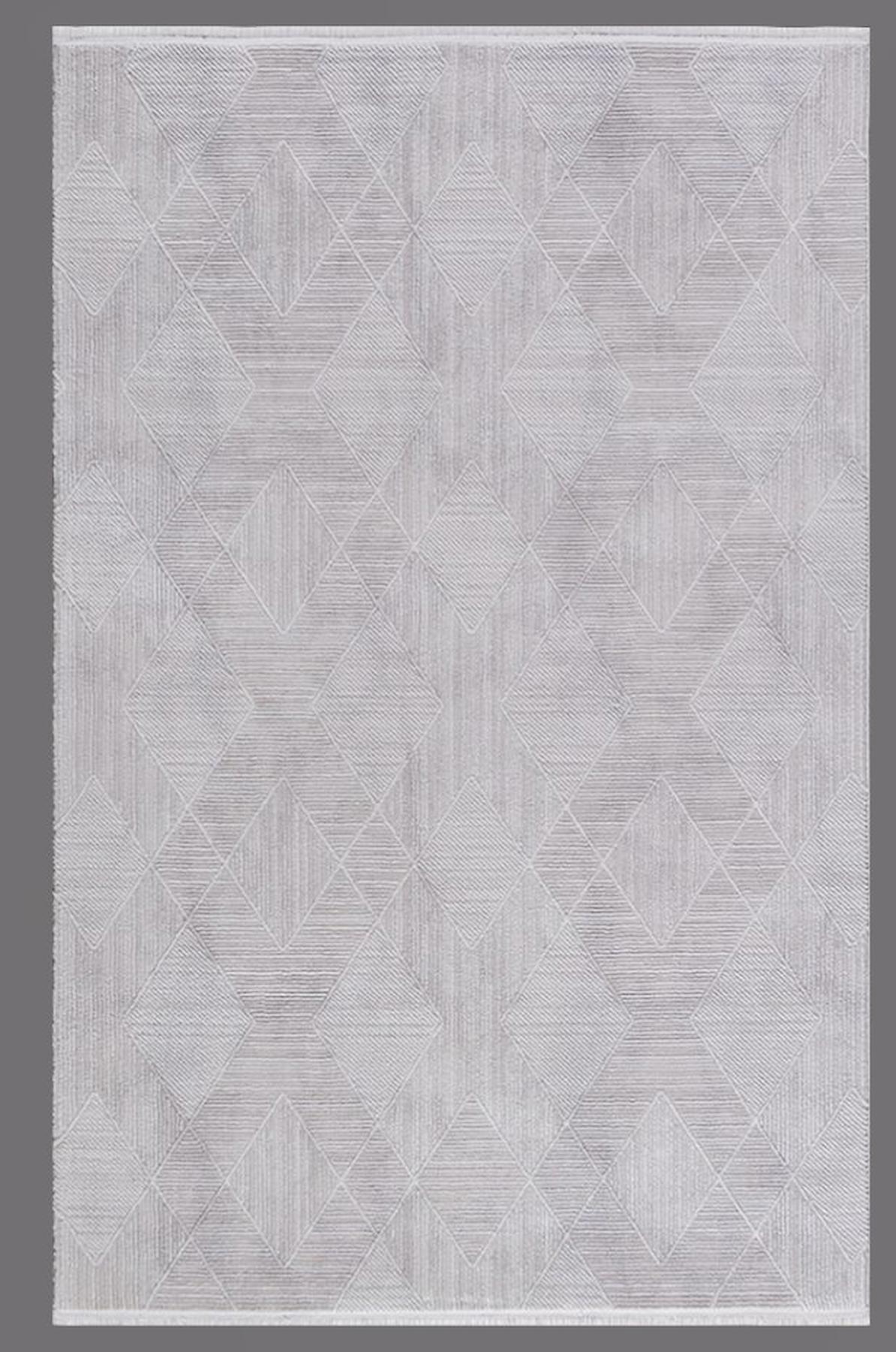 Merinos Diyez Krem 6 mm Akrilik Toz tutmaz Yıkanabilir İnce Kaymaz Dikdörtgen Makine Dokuma Salon Halısı 80x300 cm