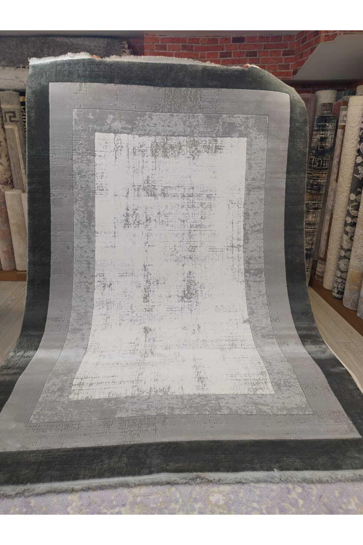 Artemis Halı Murano 1359A Gri Akrilik Yıkanabilir İnce Kaymaz Jüt Taban Dikdörtgen Makine Dokuma Salon Halısı 160x230 cm