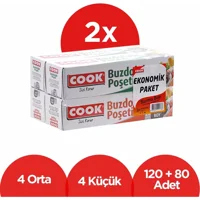 Cook karma Küçük-Orta Buz Dolabı Poşeti 2x100 Adet
