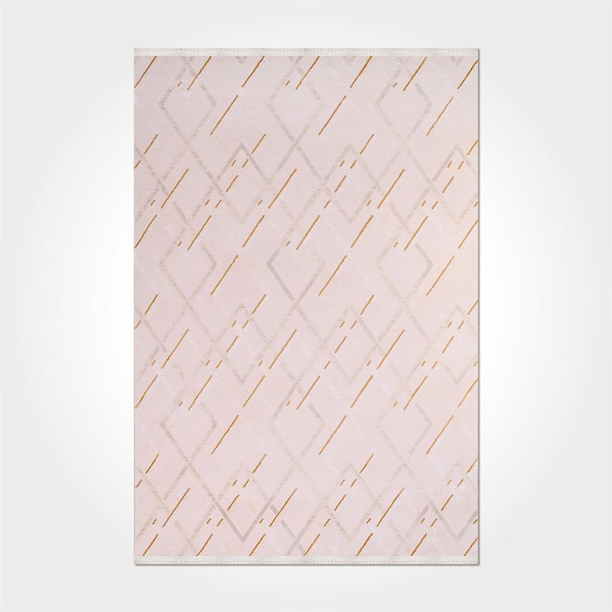 Crea Halı Royal 14950K Bej-Krem 11 mm Akrilik Toz Tutmaz Yıkanabilir Orta Pamuk Taban Dikdörtgen Makine Dokuma Salon Halısı 200x290 cm