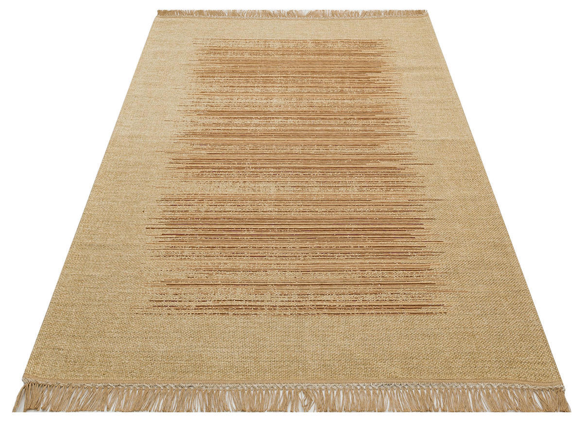Eko Halı BRK02 Krem Polyester Yıkanabilir İnce Dikdörtgen Makine Dokuma Salon Halısı 80x300 cm