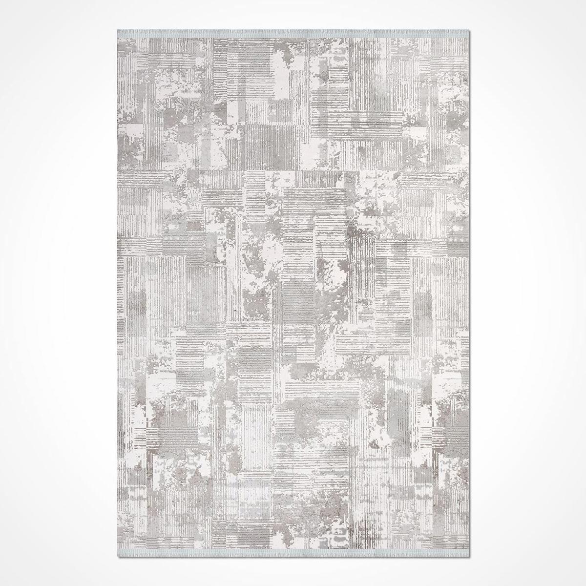 Crea Halı Filika 11352 Krem 8 mm Akrilik Toz Tutmaz Yıkanabilir İnce Dikdörtgen Makine Dokuma Salon Halısı 120x180 cm